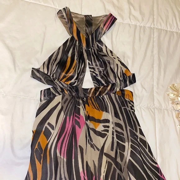 Ali Ro dress women’s 2 black gray pink orange - Picture 7 of 14